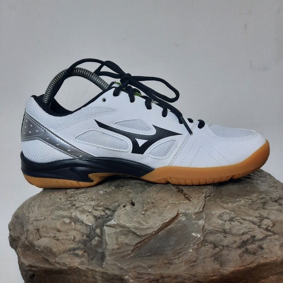 Mizuno White and Black Volleyball Shoes - Picture 6 of 9